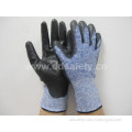13G Blue PU Coated Cut Resistant Gloves (DCR321)